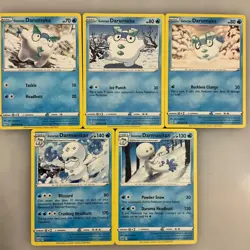 x5 Darumaka Darmanitan Galatians pokemon cards ice ❄ water cute mixed lot. - Image 1