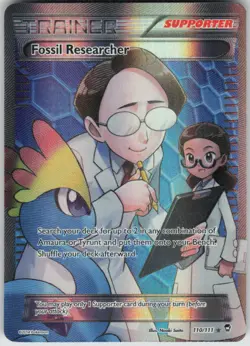 Pokemon Fossil Researcher (110 Full Art) Ultra Rare XY Furious Fists 110/111 LP - Image 1