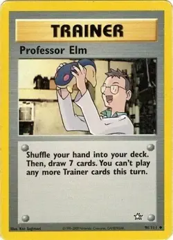 Professor Elm 96/111 Neo Genesis Pokemon Card LP - Image 1