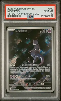 2023 Pokemon Mewtwo 052 Scarlet & Violet 151 UPC Promo PSA 10 GEM MINT - Image 1