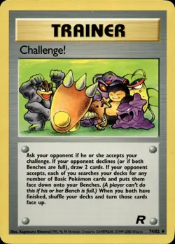 CHALLENGE! 74/82 UNCOMMON TEAM ROCKET POKEMON LP - Image 1