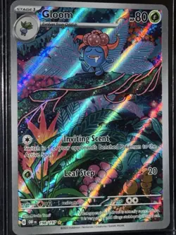 NM/M Gloom 198/197 Illustration Rare Pokemon Scarlet and Violet Obsidian Flames - Image 1