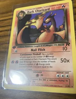 Pokemon Dark Charizard 21/82 - 1st Edition Team Rocket 2000 WotC - Image 2