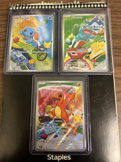 Pokemon TCG First Partner Illustration Collection Series 1 Kanto GEN 1 Starters - Image 1