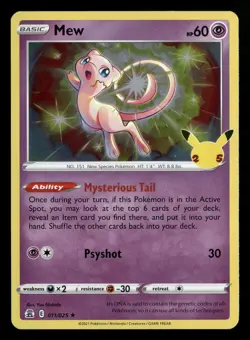 Mew 011/025 Celebrations Pokemon TCG Holo - Image 1