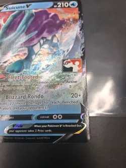 031/203 Suicune V Prize Pack Pokemon TCG League Play Stamped Evolving Skies - Image 5