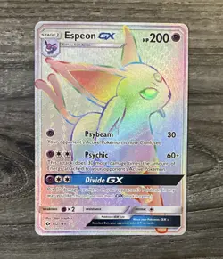 Pokemon Espeon GX Secret Rare Full Art Holo 152/149 SM Base Set 200 HP - Image 1
