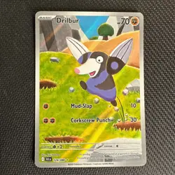 Drillbur 124/086 Illustration Rare Pokemon TCG S&V: Black Bolt NM/M - Image 1