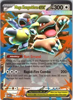 MEGA KANGASKHAN EX 104/132 MEGA EVOLUTION POKEMON NM/M - Image 1