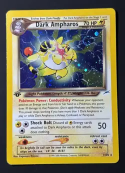 SWIRL 1st Edition Dark Ampharos 1/105 Neo Destiny LP Condition - Pokemon TCG - Image 3