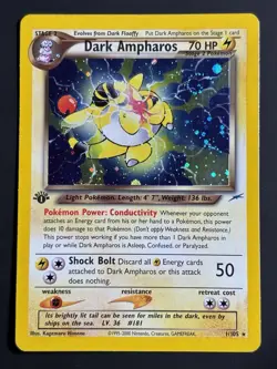 SWIRL 1st Edition Dark Ampharos 1/105 Neo Destiny LP Condition - Pokemon TCG - Image 4