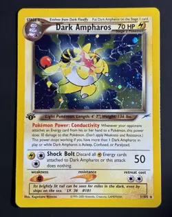 SWIRL 1st Edition Dark Ampharos 1/105 Neo Destiny LP Condition - Pokemon TCG - Image 5