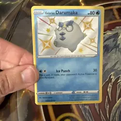 Pokemon TCG Galarian Darumaka Shining Fates SV023/SV122 Holo Shiny Holo Rare - Image 3