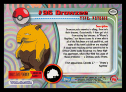LP - Pokemon Topps Drowzee #96 TV Animation Edition Series 2 (Blue Logo) - Image 2