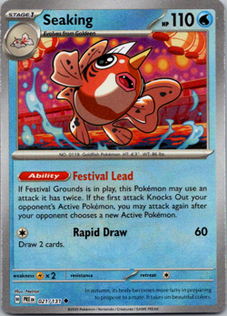 Seaking [Master Ball] - 021/131 - Prismatic Evolutions - NM - Pokemon - Image 1