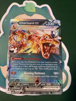 Pokemon TCG - Charizard ex 125/197 Play Stamped Prize Pack Series Holo Obsidian - Image 2