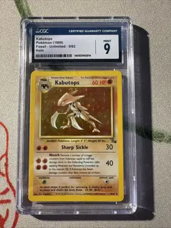 Pokemon TCG Kabutops Holo Rare Unlimited Card 9/62 Fossil CGC 9 - Image 1