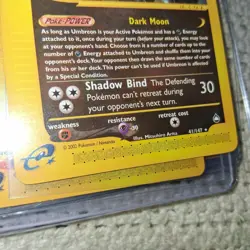 POKEMON CARD UMBREON #41/147 * AQUAPOLIS 2002 LP NH NICE COND - Image 5