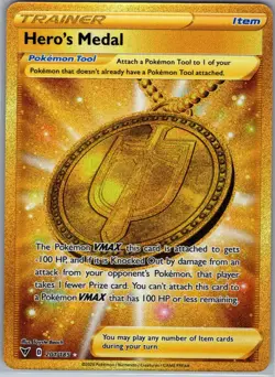 Hero's Medal (Secret) 201/185 SWSH04: Vivid Voltage - Pokemon Card - NM - Image 1