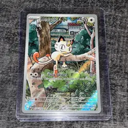 Meowth 106/094 Illustration Rare Phantasmal Flames English Pokemon Card TCG - Image 1