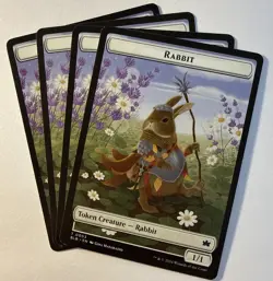 4x Rabbit Token 0003 (Double Sided) | NM/M Bloomburrow BLB Magic MTG In Hand! x4 - Image 2