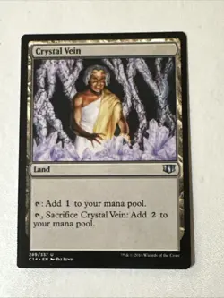 Crystal Vein X1 Commander NM Condition See Pics Front Back - Image 1