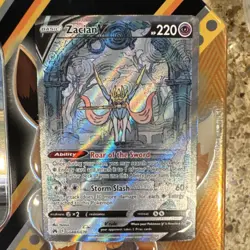 Pokemon TCG Zacian V Ultra Rare Full Art Holo GG48/GG70 Crown Zenith 220 HP - Image 1