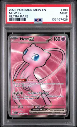 2023 POKEMON MEW EN-151 ULTRA RARE #193 MEW EX PSA 9 - Image 1