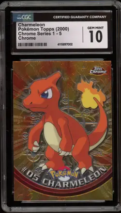 2000 Pokemon Topps Chrome Charmeleon #05 CGC 10 Gem Mint - Image 1