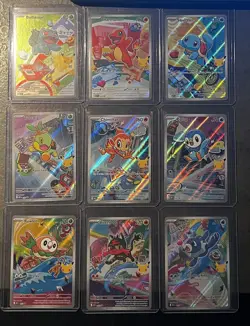 Pokemon First Partner Illustration 30th Collection Complete Promo Set 9 Cards - Image 1