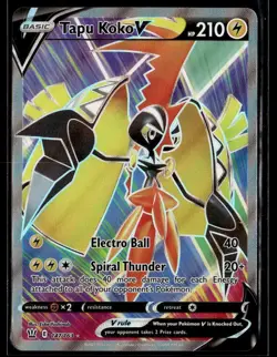 Pokemon Sword & Shield Battle Styles Tapu Koko V Full Art Reverse Holofoil 147 - Image 1