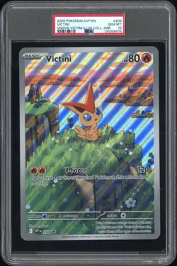 2025 POKEMON SVP EN-SV BLACK STAR PROMO #208 VICTINI PSA 10 - Image 1