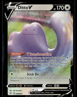Pokemon Shining Fates Ditto V Holofoil 050/072 - Image 1