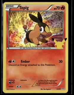 Pokemon McDonald's 25th Anniversary Tepig Holofoil 013/025 - Image 1