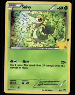 Pokemon McDonald's 25th Anniversary Snivy Holofoil 005/025 - Image 1