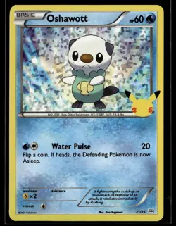 Pokemon McDonald's 25th Anniversary Oshawott Holofoil 021/025 - Image 1
