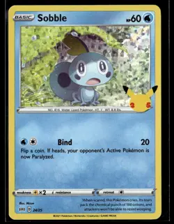 Pokemon McDonald's 25th Anniversary Sobble Holofoil 024/025 - Image 1