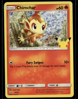 Pokemon McDonald's 25th Anniversary Chimchar Holofoil 012/025 - Image 1