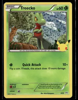 Pokemon McDonald's 25th Anniversary Treecko Holofoil 003/025 - Image 1