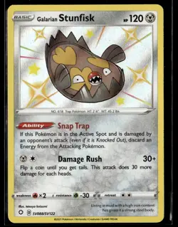 Pokemon Shining Fates: Shiny Vault Galarian Stunfisk Holofoil SV088/SV122 - Image 1