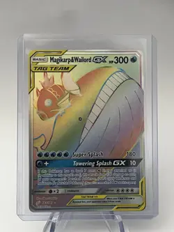 Magikarp & Wailord GX 183/181 Rainbow Secret Rare Team Up - Pokemon TCG NM - Image 1