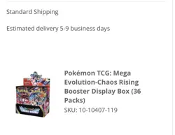 Pokemon TCG Mega Evolution—Chaos Rising Booster Box 36 Packs 2026 English - Image 5
