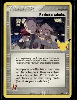 2004 Pokemon Celebrations: Classic Collection Rocket's Admin. Holofoil 86/109 - Image 1