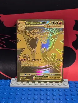 Pokemon TCG Phantasmal Flames Mega Charizard X Ex Gold Hyper Rare 130/094 MP - Image 1