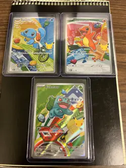 Pokemon TCG First Partner Illustration Collection Series 1 Kanto GEN 1 Starters - Image 1