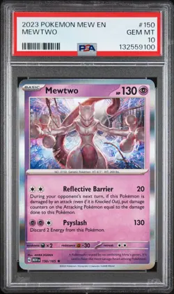 2023 Pokemon Mew EN-151 #150 Mewtwo Holo Rare PSA 10 GEM MINT - Image 1