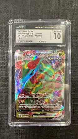 Pokemon CGC 10 GEM MINT Rayquaza VMAX Holo 2022 108/172 VSTAR Universe Japanese - Image 1