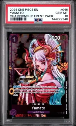 2024 One Piece En Yamato Championship Event Pack #046 PSA 10 Gem Mint - Image 1