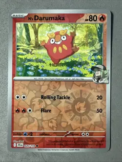 Pokemon TCG * Journey Together 026/159 N's Darumaka C REVERSE HOLO * NM FRESH PK - Image 1