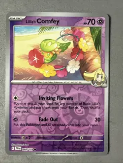 Pokemon TCG * Journey Together 068/159 Lillie's Comfey C REVERSE HOLO * FRESH PK - Image 1